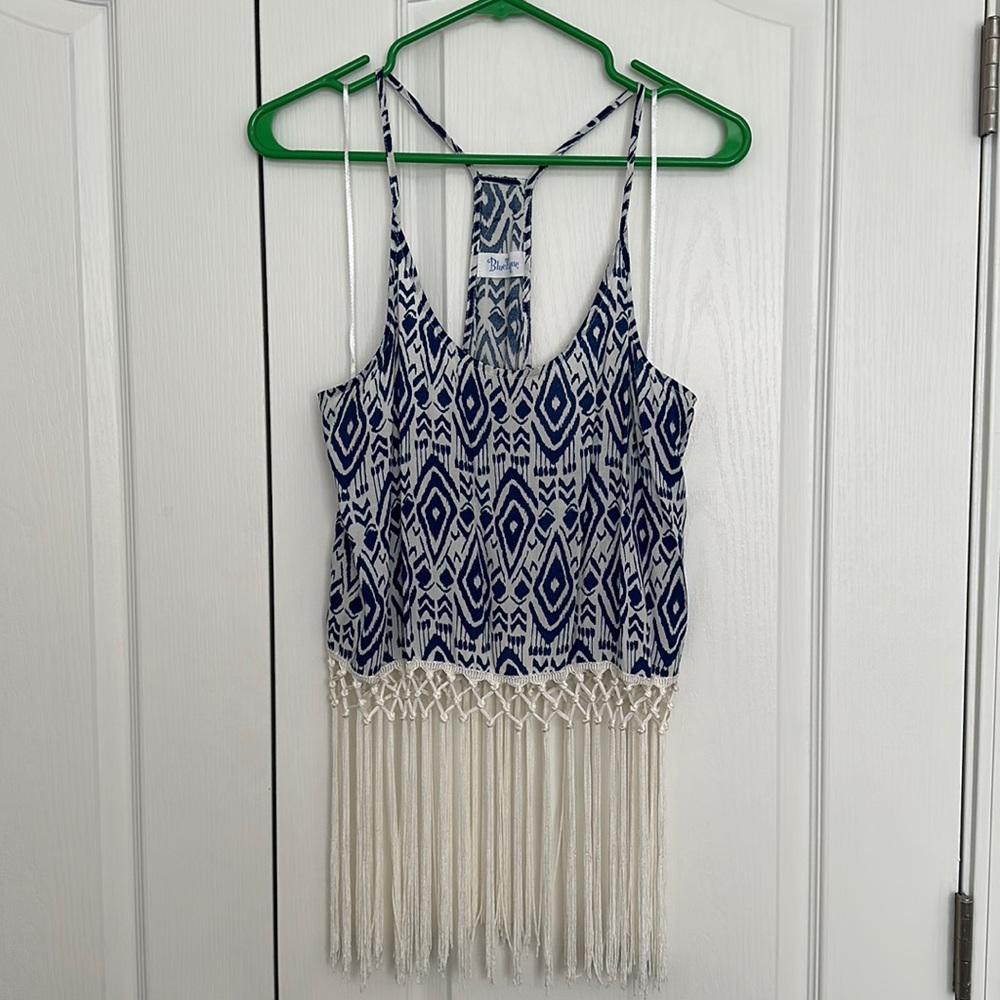 Large BlueTique Fringe Tank